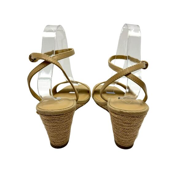 Joie | Lila Neutral Tan Jute Covered Vegan Strap OpenToe Espadrille Wedge Sandal - Picture 5 of 10